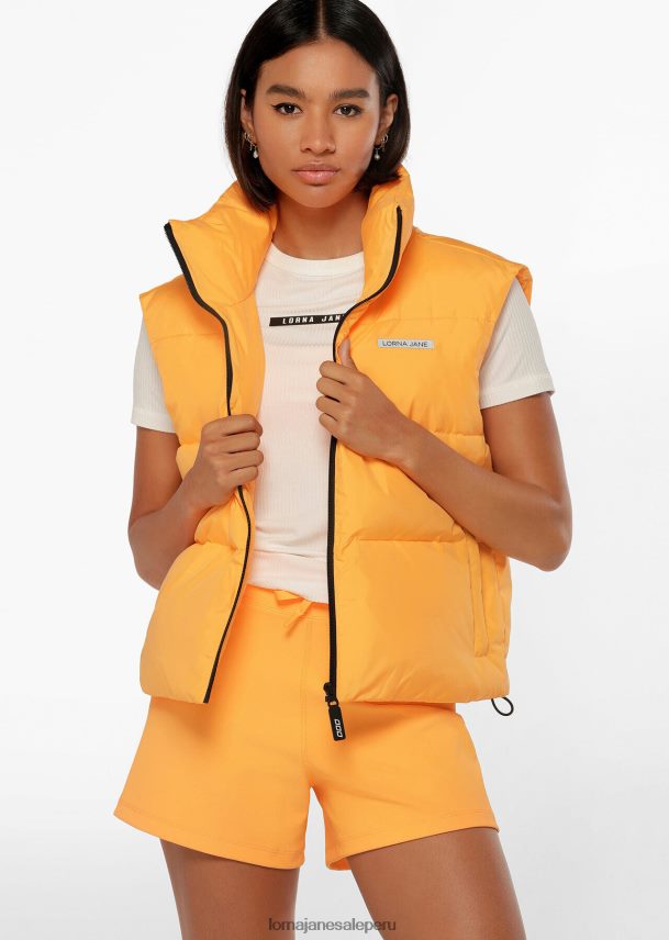 vestir B4PDPH19 mujer Sorbete de mango Lorna Jane chaleco acolchado Motion B4PDPH19 Ropa de abrigo de moda Lorna Jane sale Peru Lorna Jane activewear mejore sus actividades al aire libre